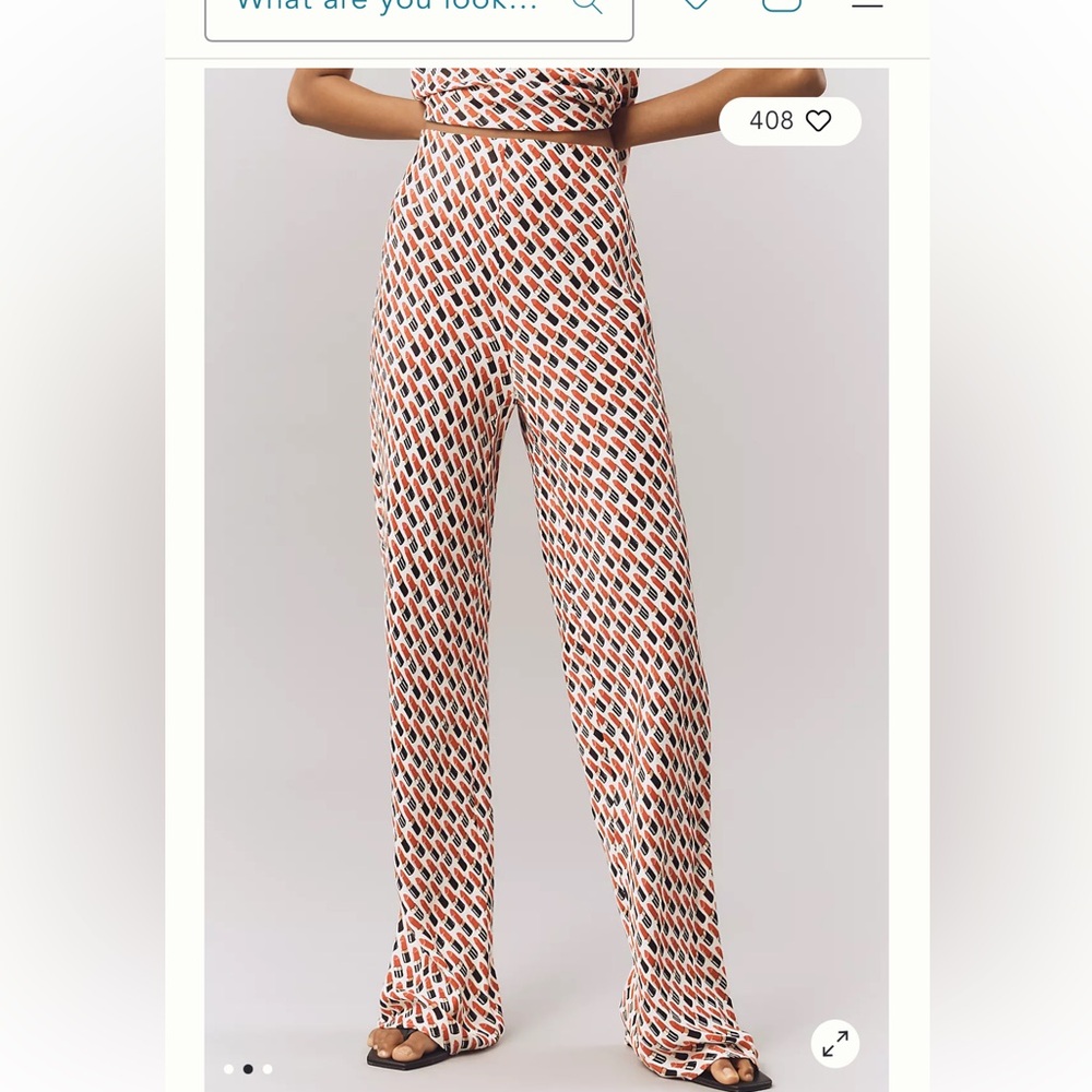 Anthropologie The Tilda Pants: Printed Lipstick Edition Size X-Small - Picture 5 of 10